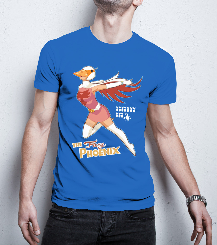 The Fiery Phoenix Winged Hero Vintage Flight T-Shirt