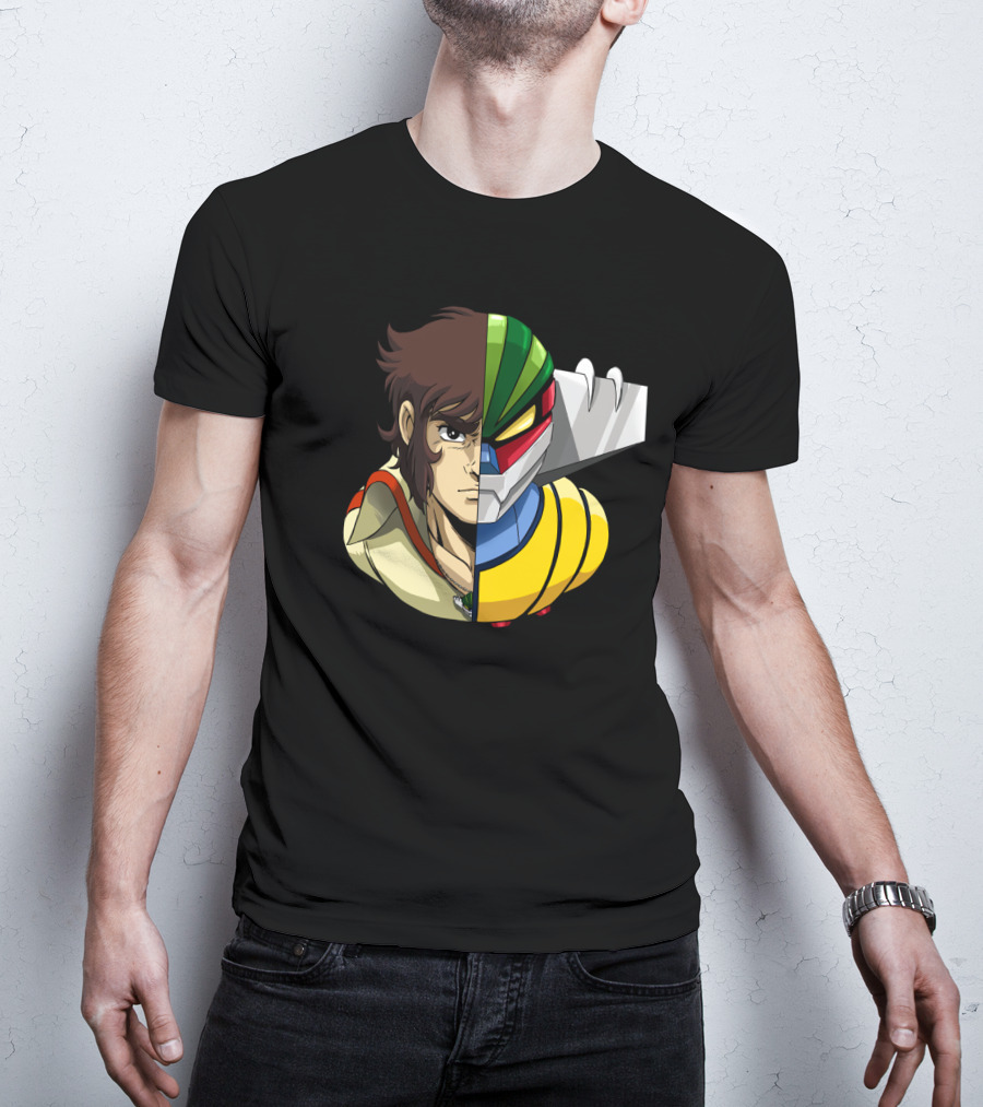 Hiroshi Shiba And Jeeg Robot Anime Fusion T-Shirt