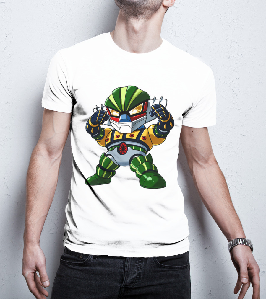 Jeeg SD Robot Anime Character Bold And Colorful Pose T-Shirt