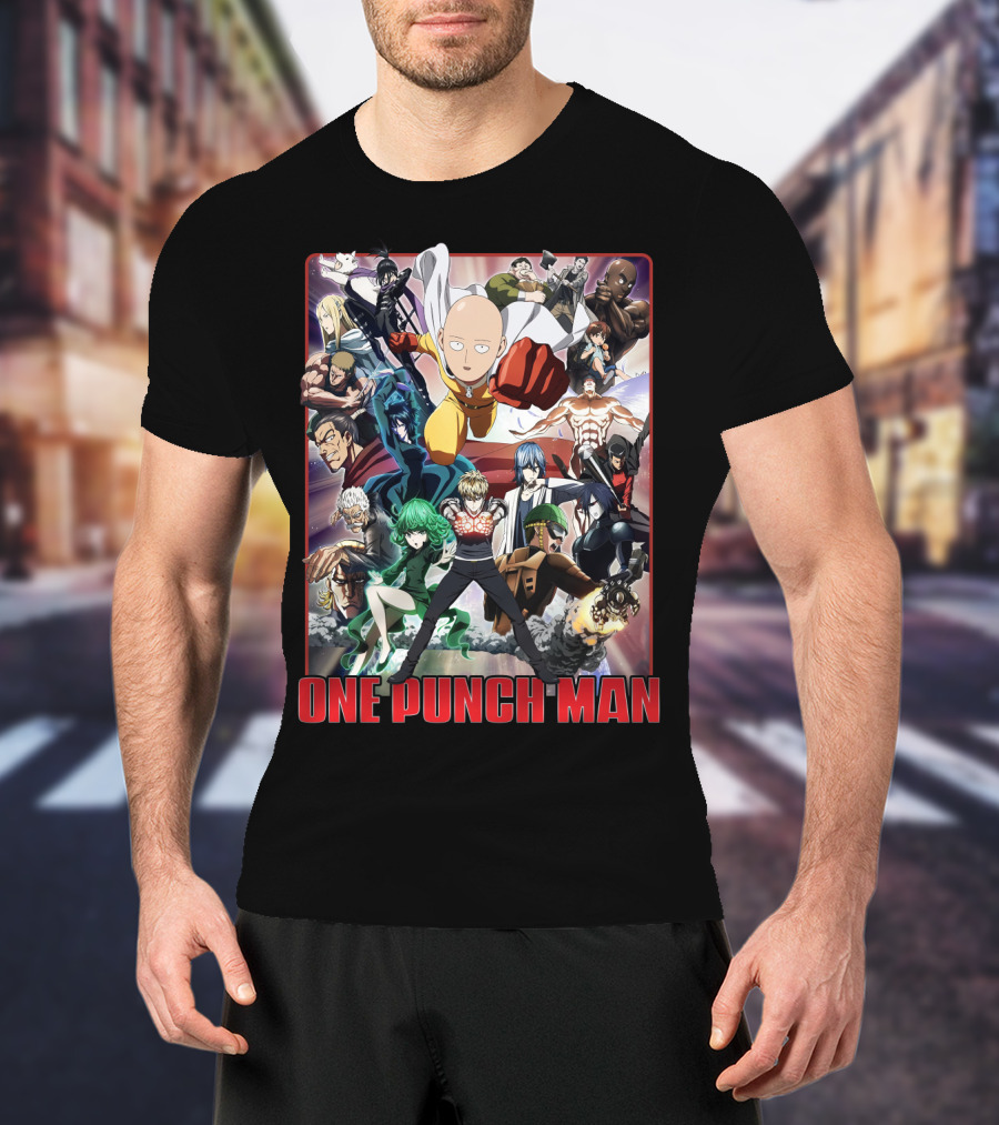One Punch Man Cast Of Characters Ensemble T-Shirt