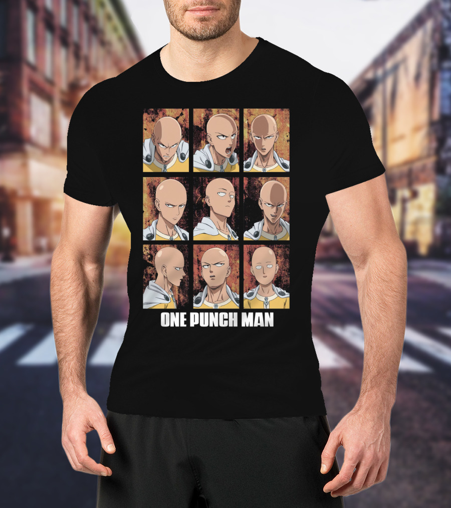 One Punch Man Saitama Nine Expressions T-Shirt