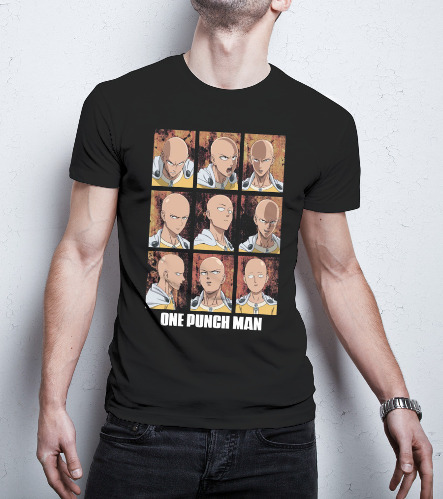 One Punch Man Saitama Nine Expressions T-Shirt