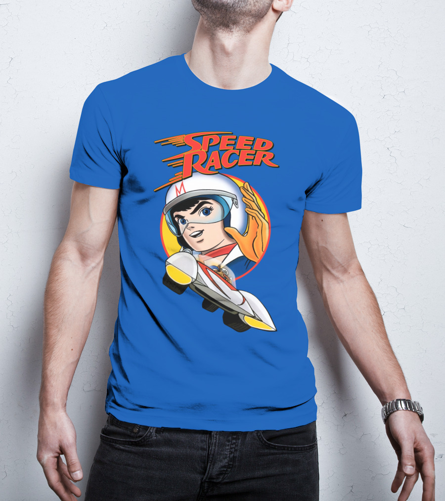 Speed Racer Character With Helmet And Car T-Shirt