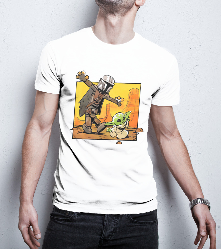 The Mandalorian And Grogu Desert Adventure Baby Yoda T-Shirt