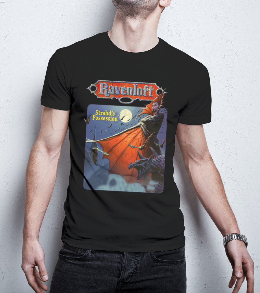 Ravenloft Strahd's Possession Vampire Moon Bats Wings Gargoyle T-Shirt