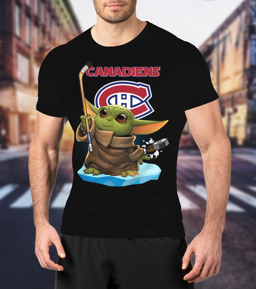 Baby Yoda Canadiens Hockey NHL Montreal Canadiens T-Shirt