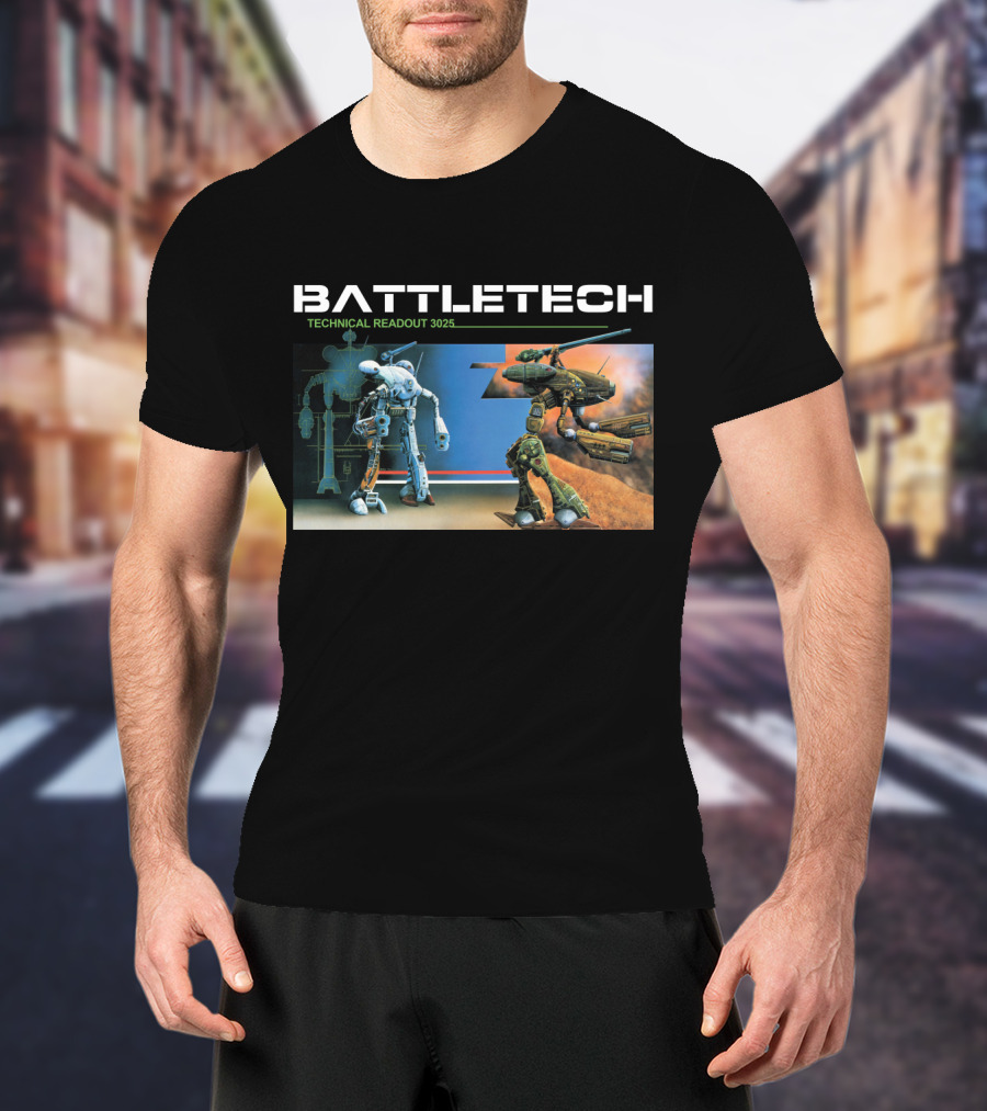 BattleTech Technical Readout 3025 Mech Warrior Robots Duel Scene T-Shirt