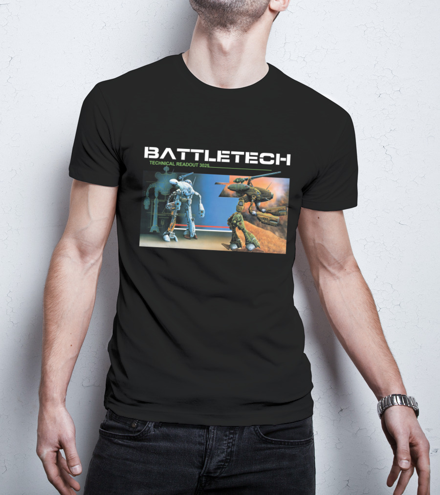 BattleTech Technical Readout 3025 Mech Warrior Robots Duel Scene T-Shirt