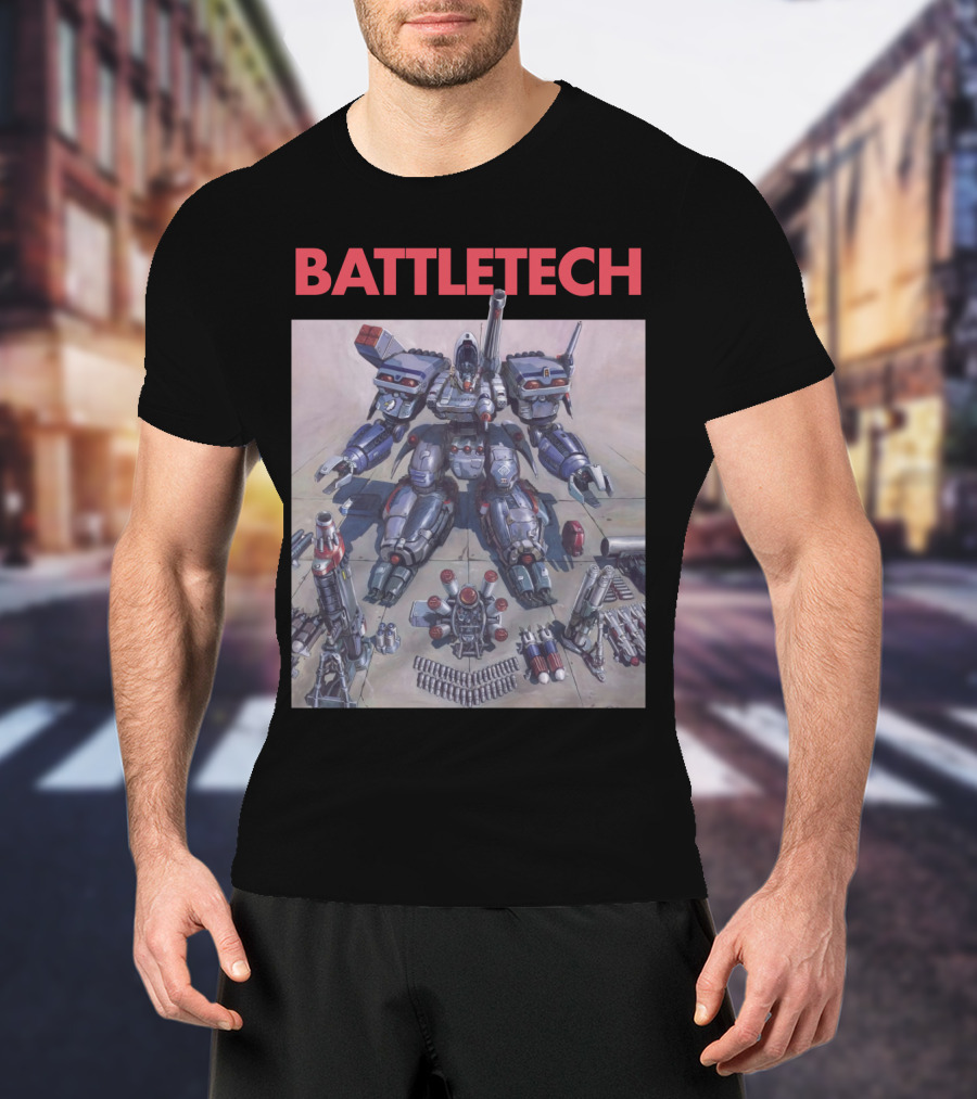 BATTLETECH Mech Assembly Scene T-Shirt