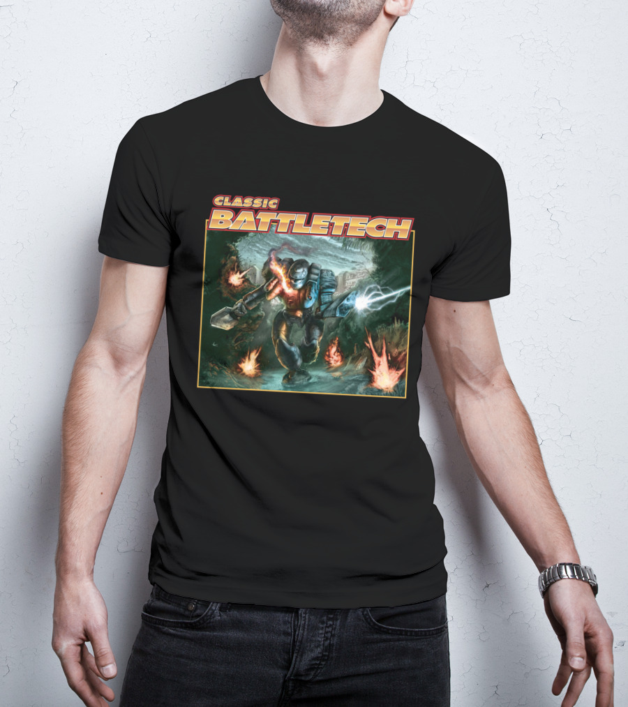 Classic BattleTech BTT 3055 Mech Warrior Action Scene T-Shirt