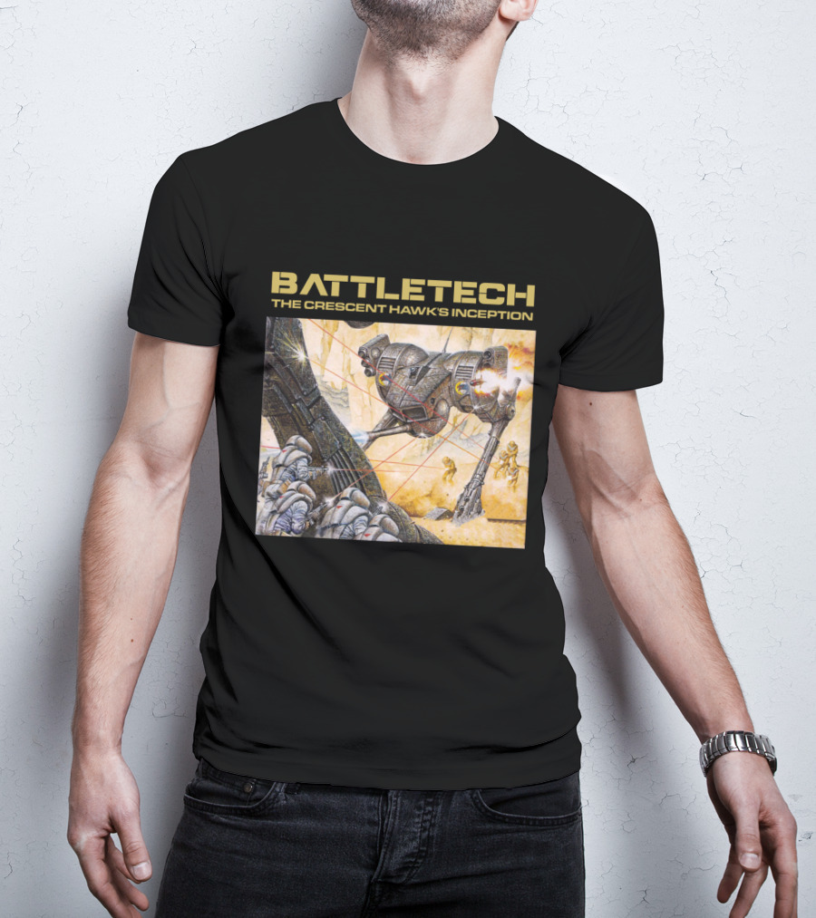 BATTLETECH The Crescent Hawk's Inception Mech Battle Scene T-Shirt