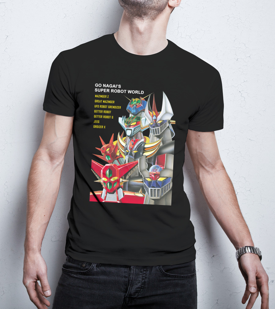 Go Nagai's Super Robot World Mazinger Z Great Mazinger UFO Robot Grendizer Getter Robot Getter Robot G Jeeg Groizer X T-Shirt