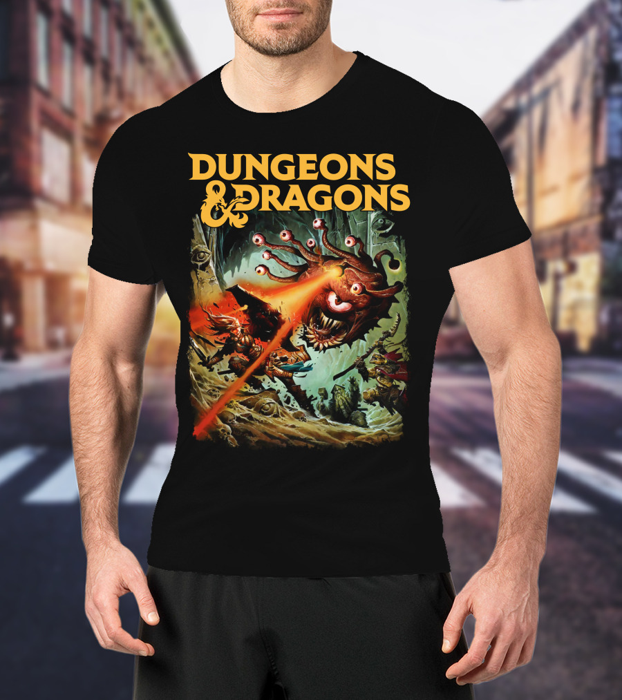 Dungeons And Dragons Beholder Battle Scene T-Shirt