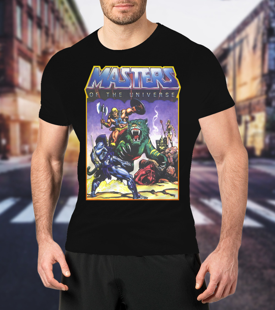 Masters Of The Universe He-Man Battle Cat Skeletor T-Shirt
