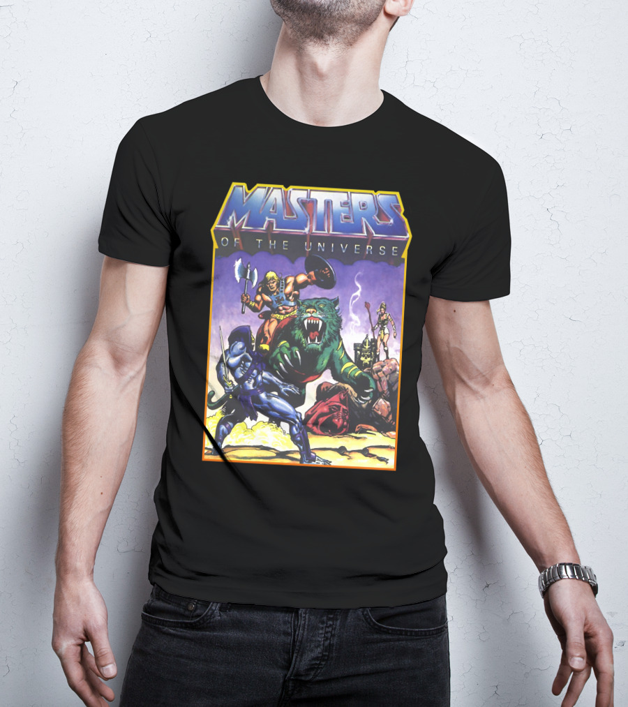 Masters Of The Universe He-Man Battle Cat Skeletor T-Shirt