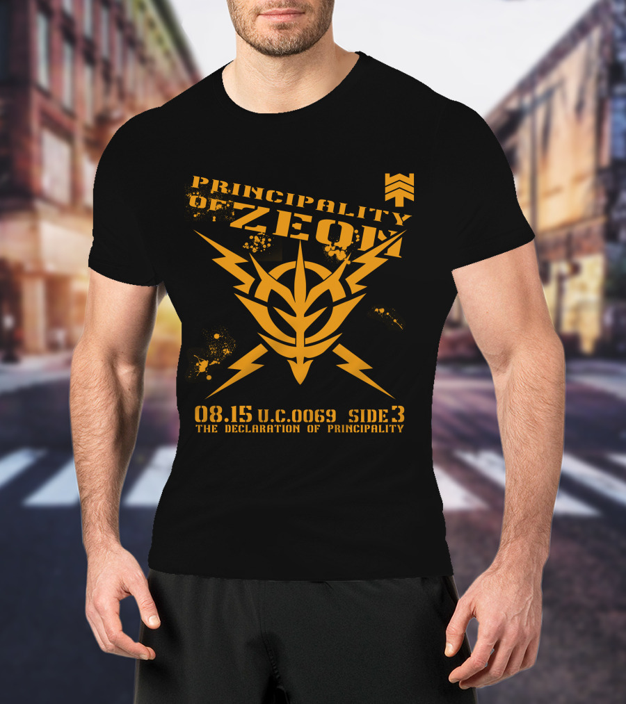 Principality Of Zeon 08.15 U.C. 0069 Side 3 The Declaration Of Principality T-Shirt