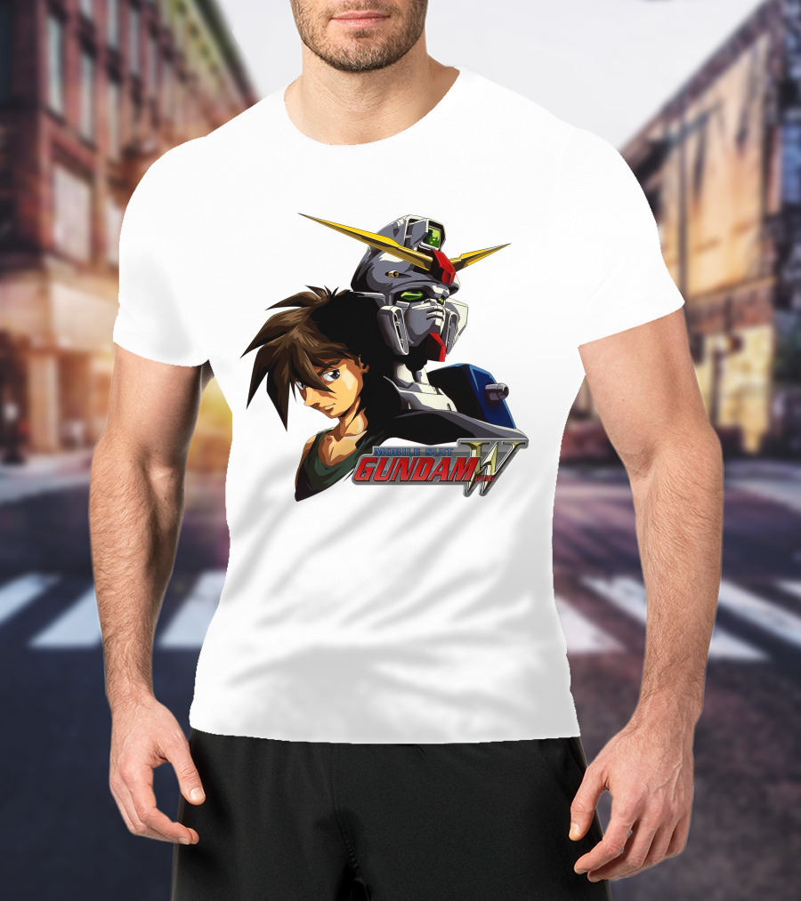 Mobile Suit Gundam Wing Hero And Robot T-Shirt