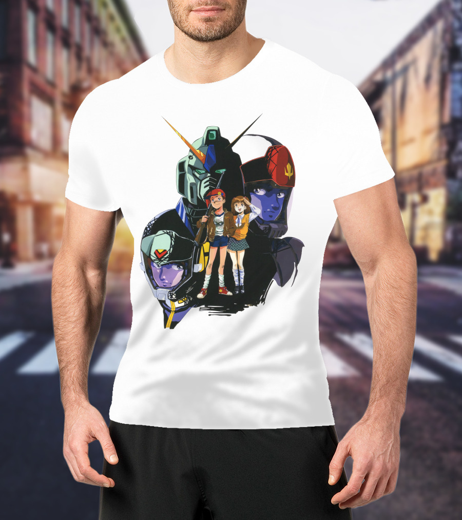 Mobile Suit Gundam Iconic Characters And Mecha Compilation T-Shirt