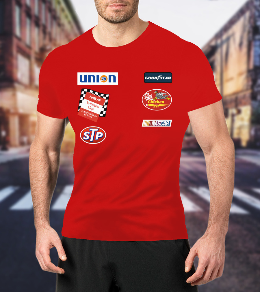 Stroker Ace Red Suit Winston Cup NASCAR Grand National Drivers Goodyear Union 76 Chicken Pit STP T-Shirt