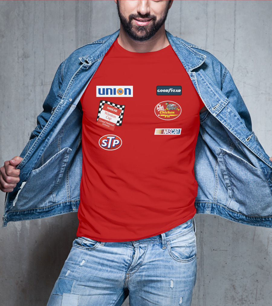 Stroker Ace Red Suit Winston Cup NASCAR Grand National Drivers Goodyear Union 76 Chicken Pit STP T-Shirt