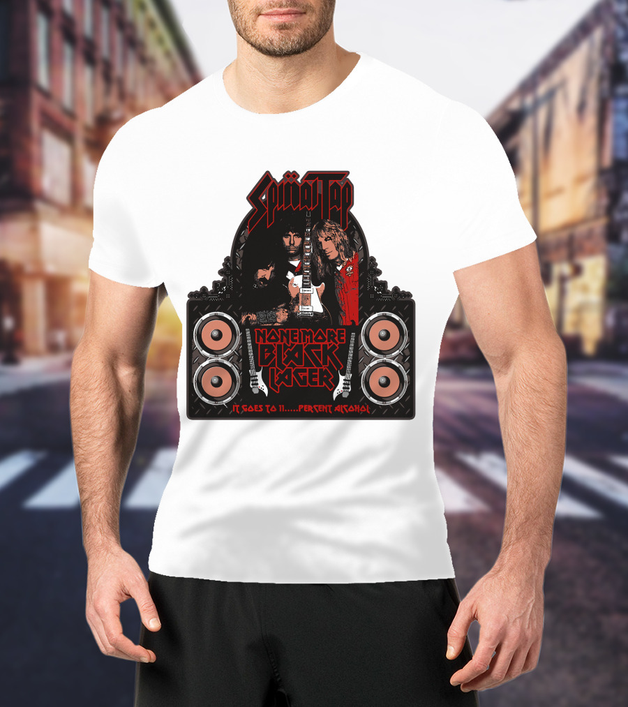Spinal Tap None More Black Lager It Goes To 11 Percent Alcohol T-Shirt