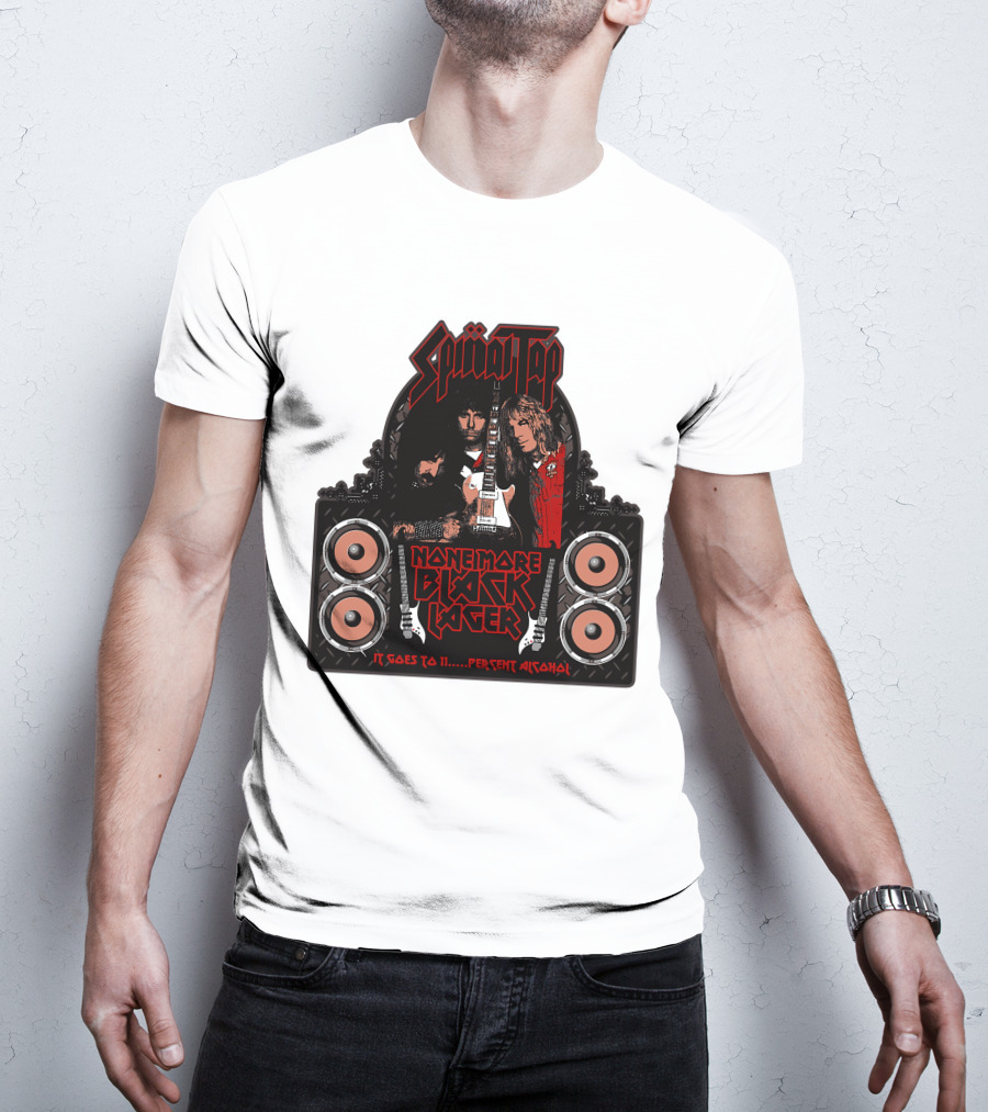 Spinal Tap None More Black Lager It Goes To 11 Percent Alcohol T-Shirt