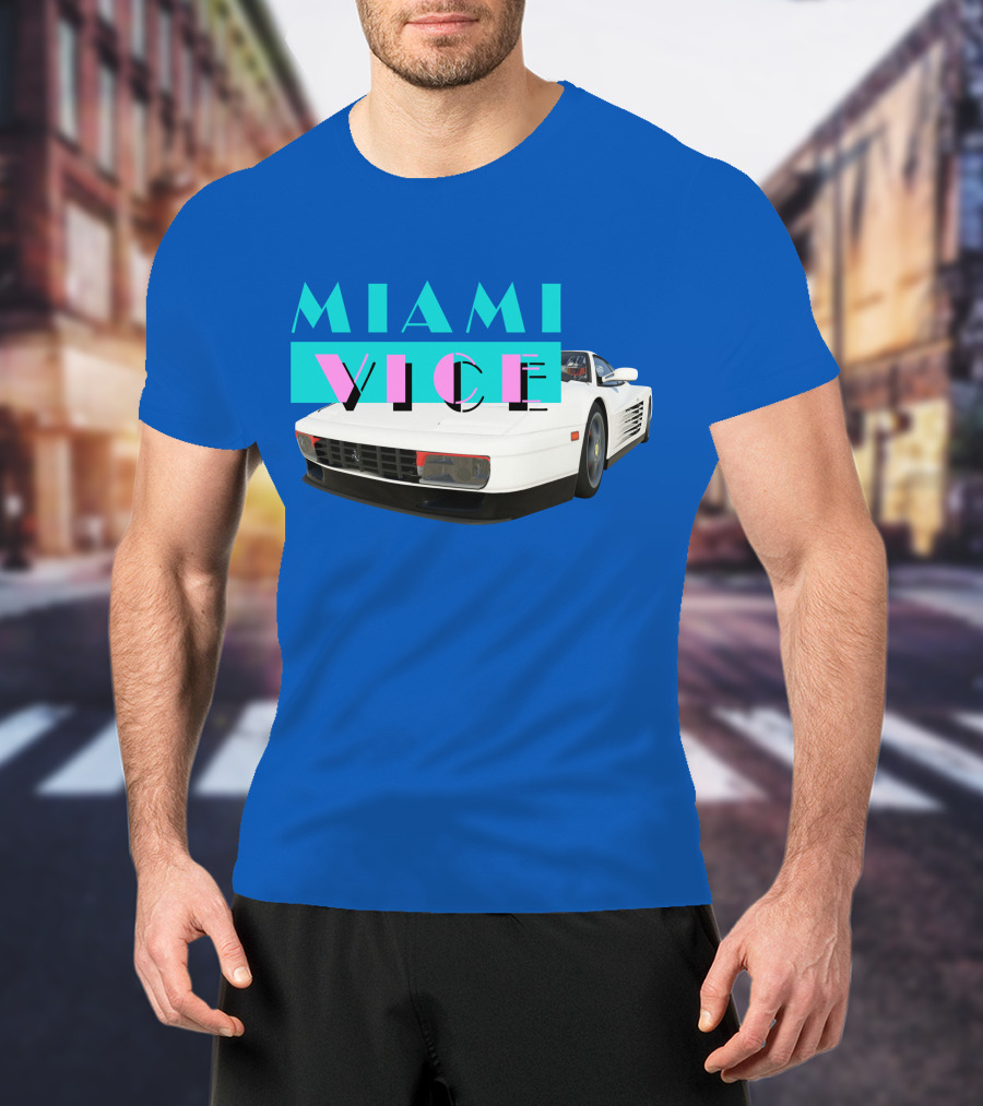 Miami Vice Retro Car T-Shirt