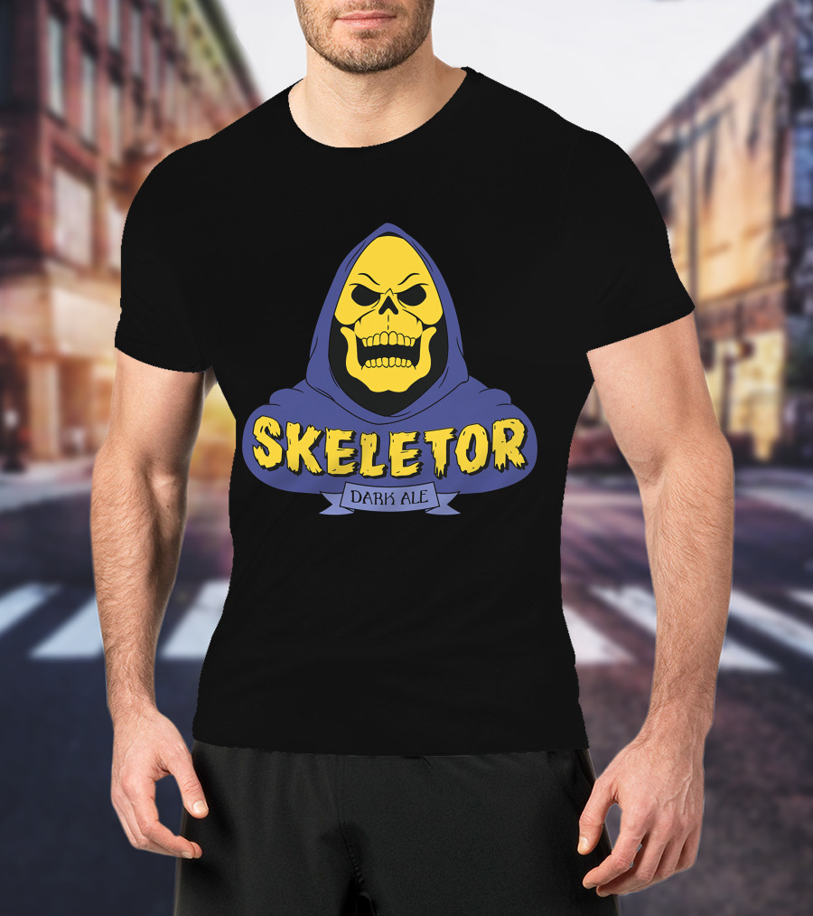 Skeletor Dark Ale Hooded Skull T-Shirt