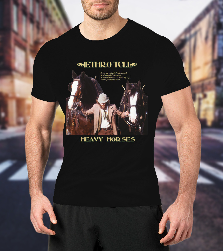 Jethro Tull Heavy Horses Lyrics Image T-Shirt