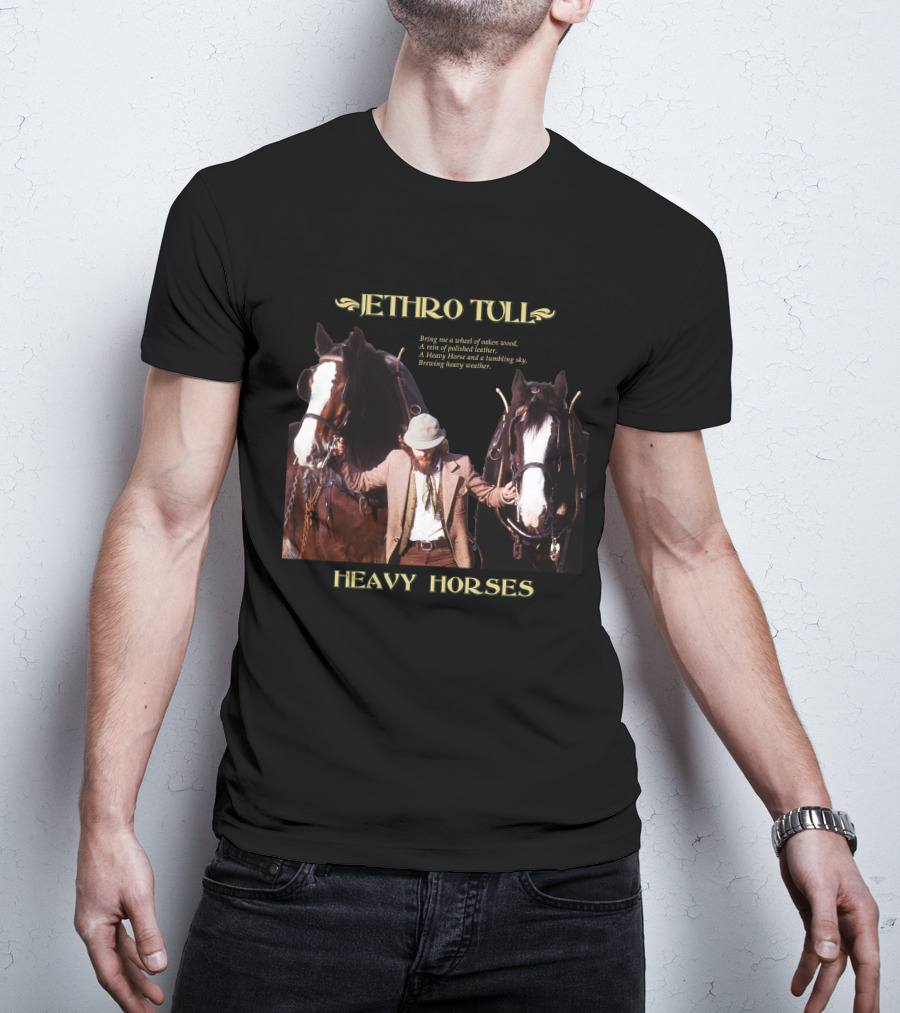 Jethro Tull Heavy Horses Lyrics Image T-Shirt