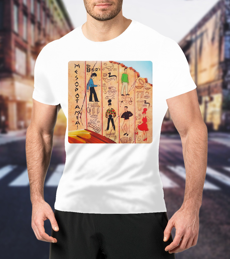 The B-52's Mesopotamia Album Art With Ancient Symbols And Figures T-Shirt