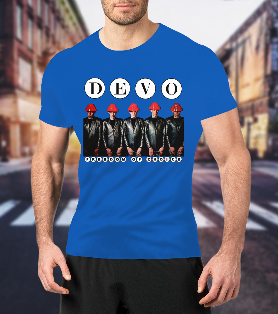 DEVO Freedom Of Choice Band Members With Energy Domes T-Shirt