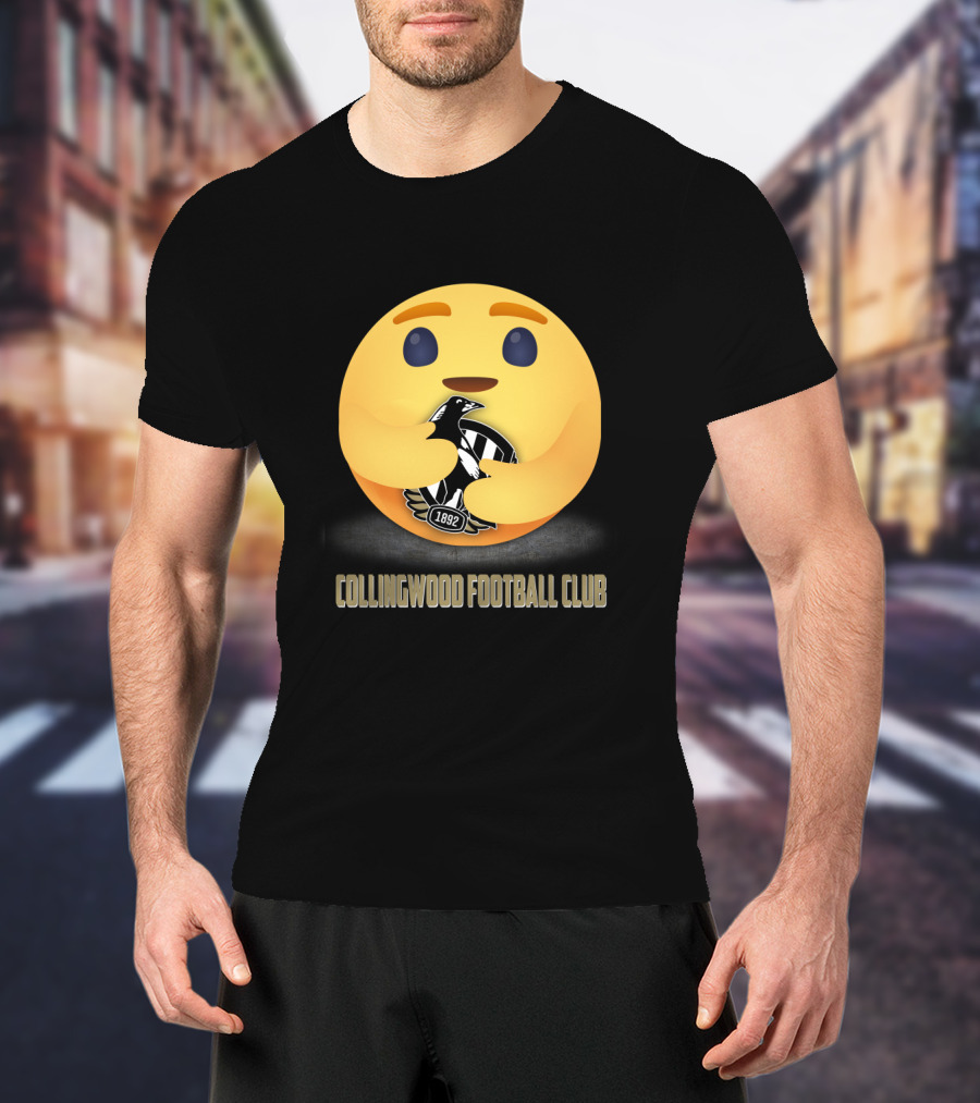Collingwood Football Club Emoji Hugging T-Shirt