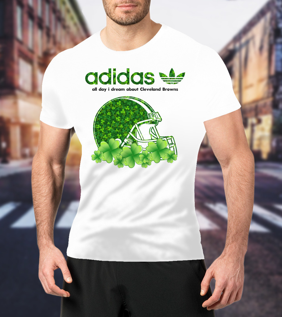 All Day I Dream About Cleveland Browns Shamrock Helmet T-Shirt