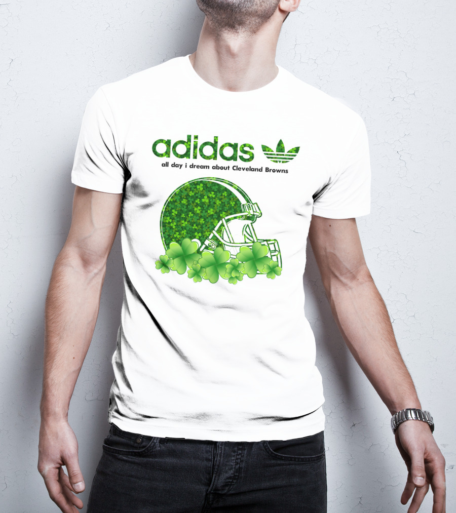 All Day I Dream About Cleveland Browns Shamrock Helmet T-Shirt