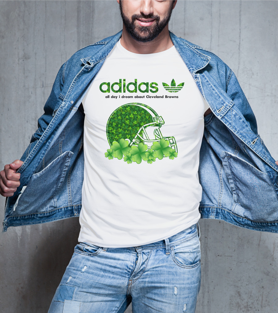 All Day I Dream About Cleveland Browns Shamrock Helmet T-Shirt