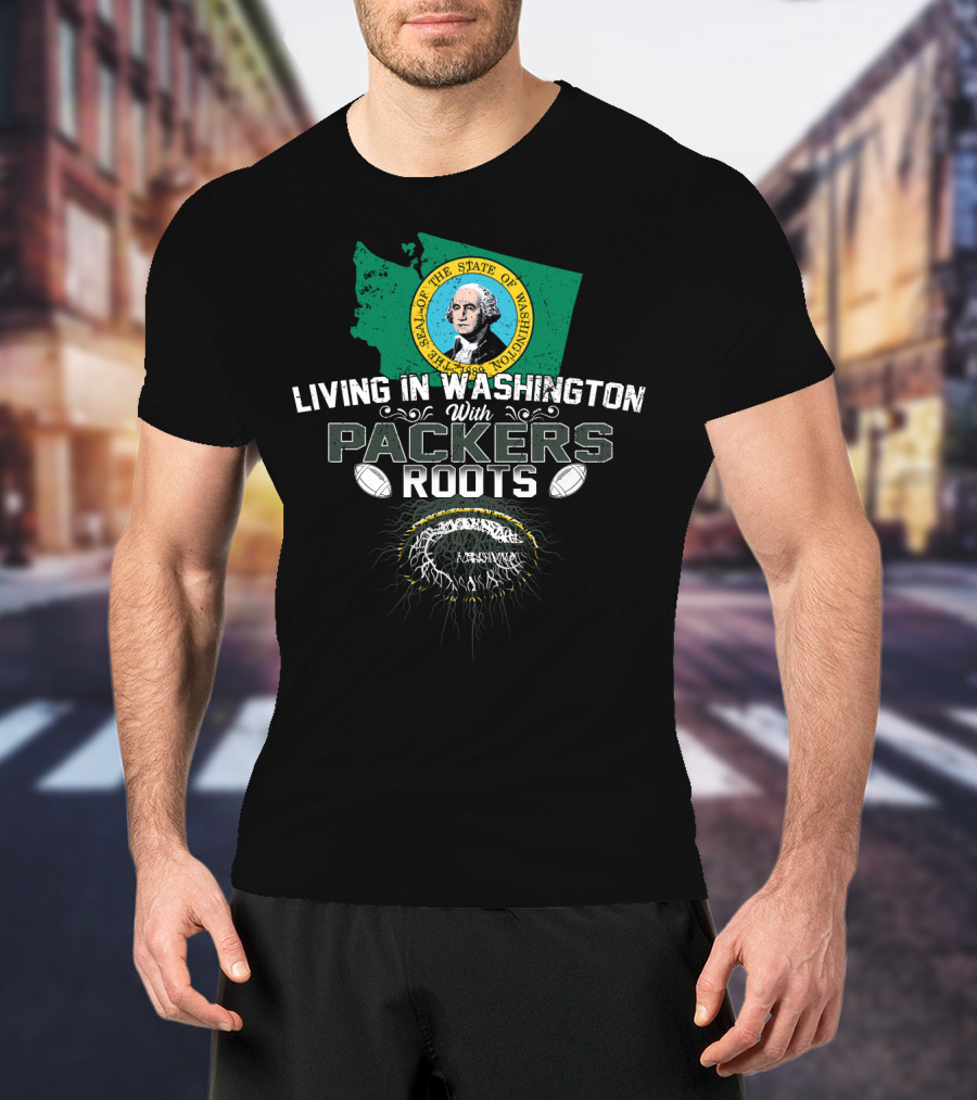 Living In Washington State With Packers Football Heritage T-Shirt