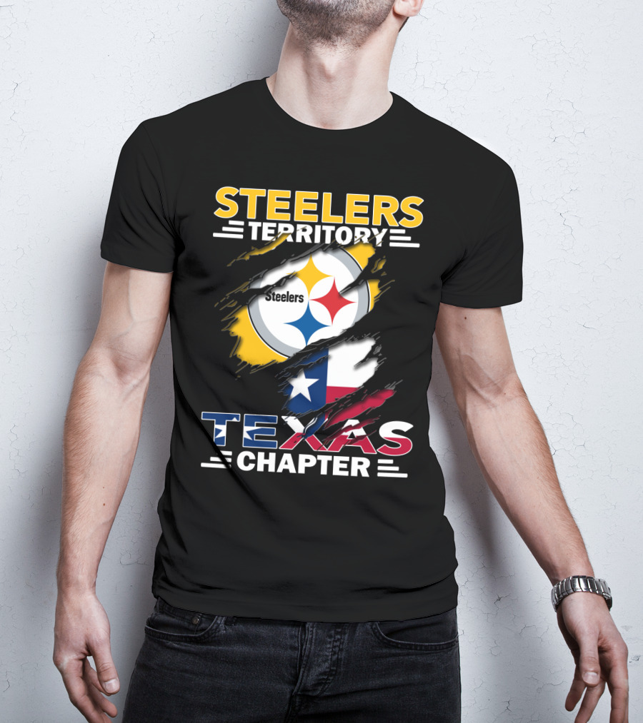 Steelers Territory Texas Chapter Steelers Texas Chapter Flag Football Fan T-Shirt
