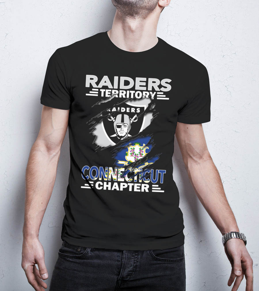 Raiders Territory Connecticut Chapter Shield Emblem Slash T-Shirt