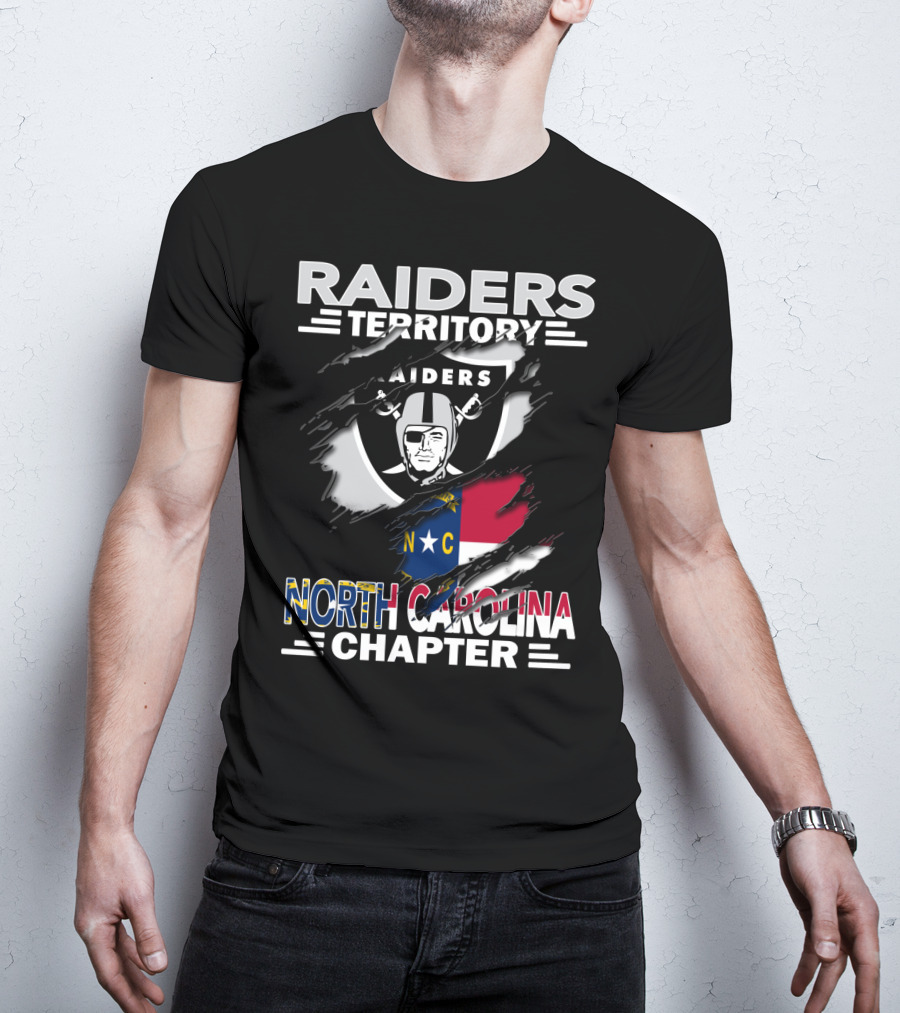 Raiders Territory North Carolina Chapter Nfl Fan Pride Display T-Shirt