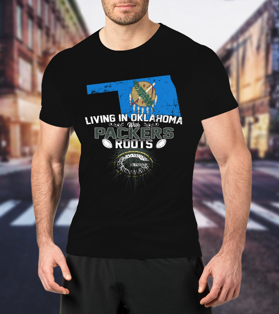Oklahoma Life And Green Bay Packers Heritage Fusion T-Shirt