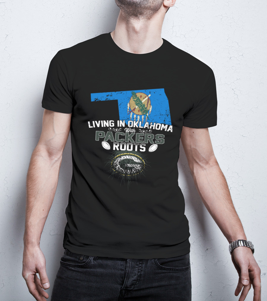 Oklahoma Life And Green Bay Packers Heritage Fusion T-Shirt