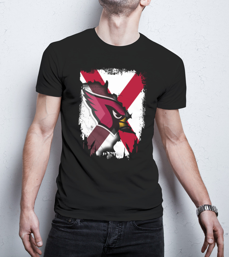 Together Alabama Cardinal Spirit Flag T-Shirt