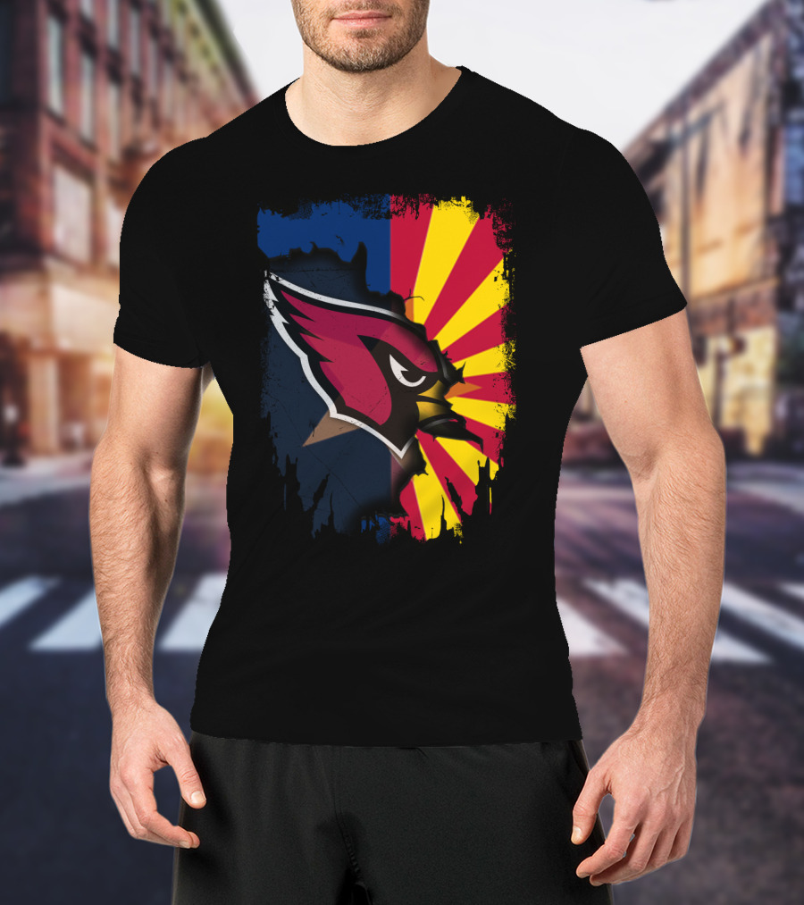 Arizona Cardinals Together State Pride Flag Burst T-Shirt