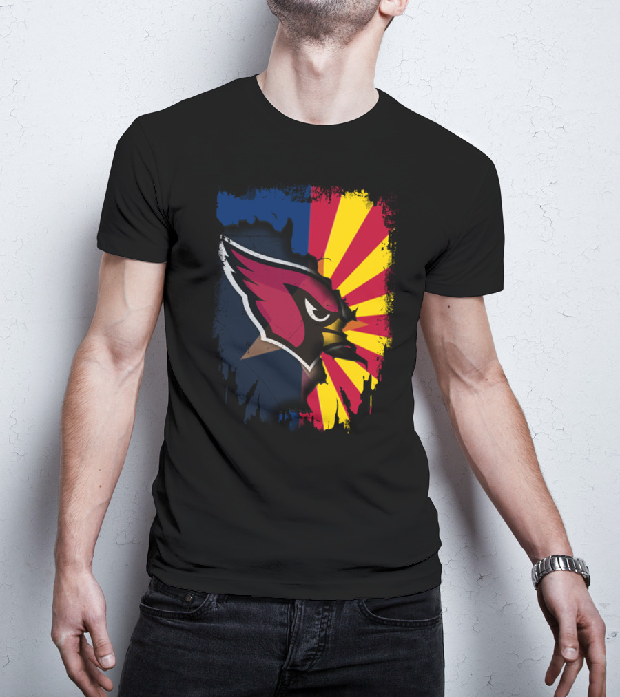 Arizona Cardinals Together State Pride Flag Burst T-Shirt