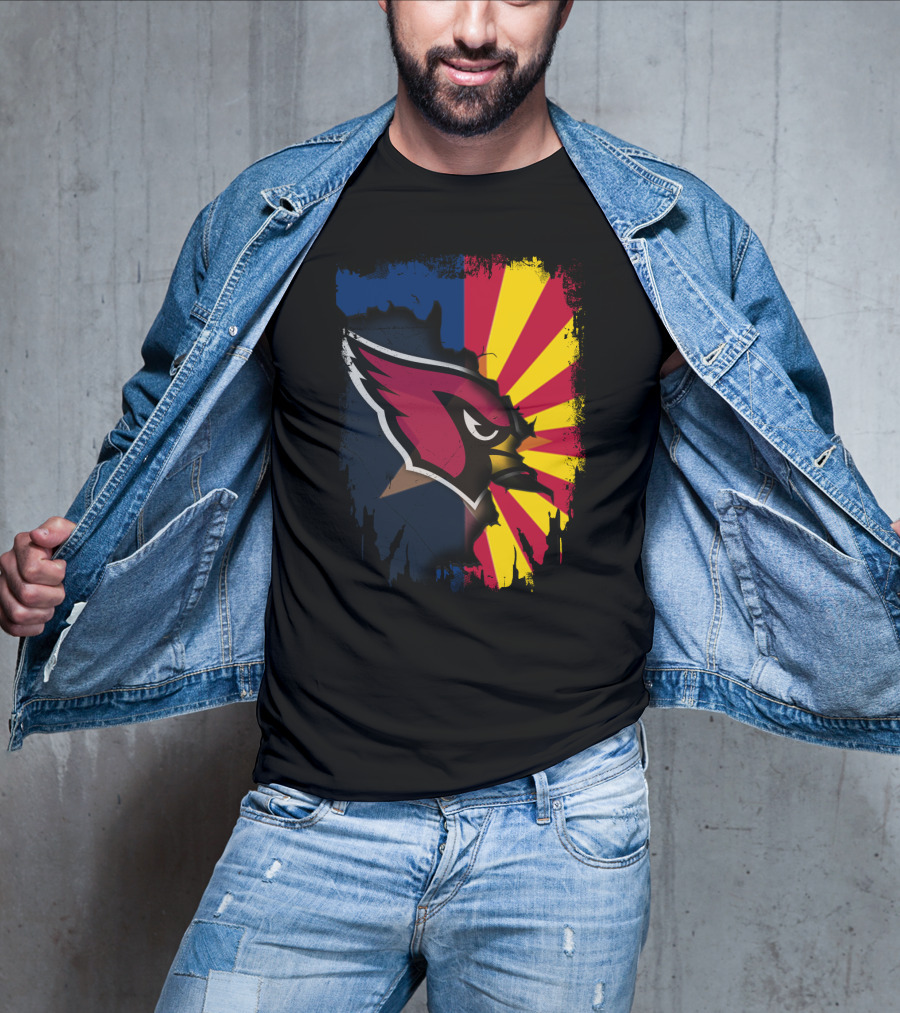 Arizona Cardinals Together State Pride Flag Burst T-Shirt