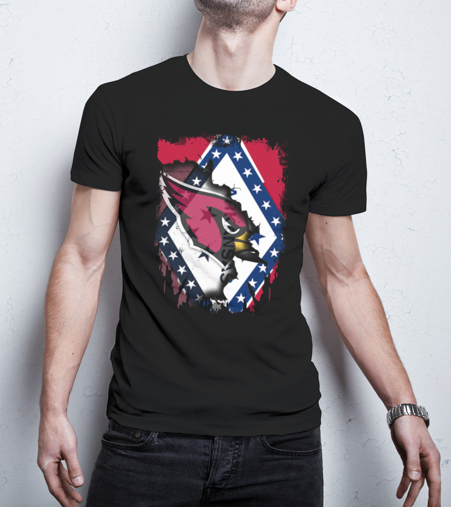 Together Arkansas Cardinals Flag Fusion T-Shirt