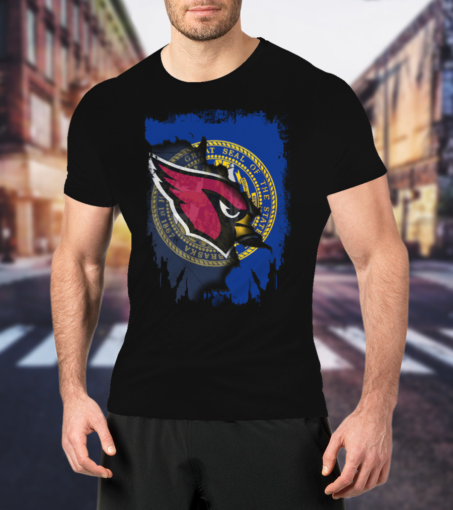 Nebraska State Seal With Cardinals T-Shirt