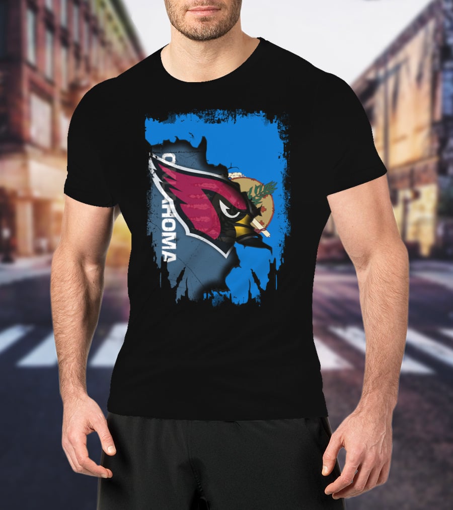 Oklahoma Cardinals Fusion With State Flag Elements T-Shirt