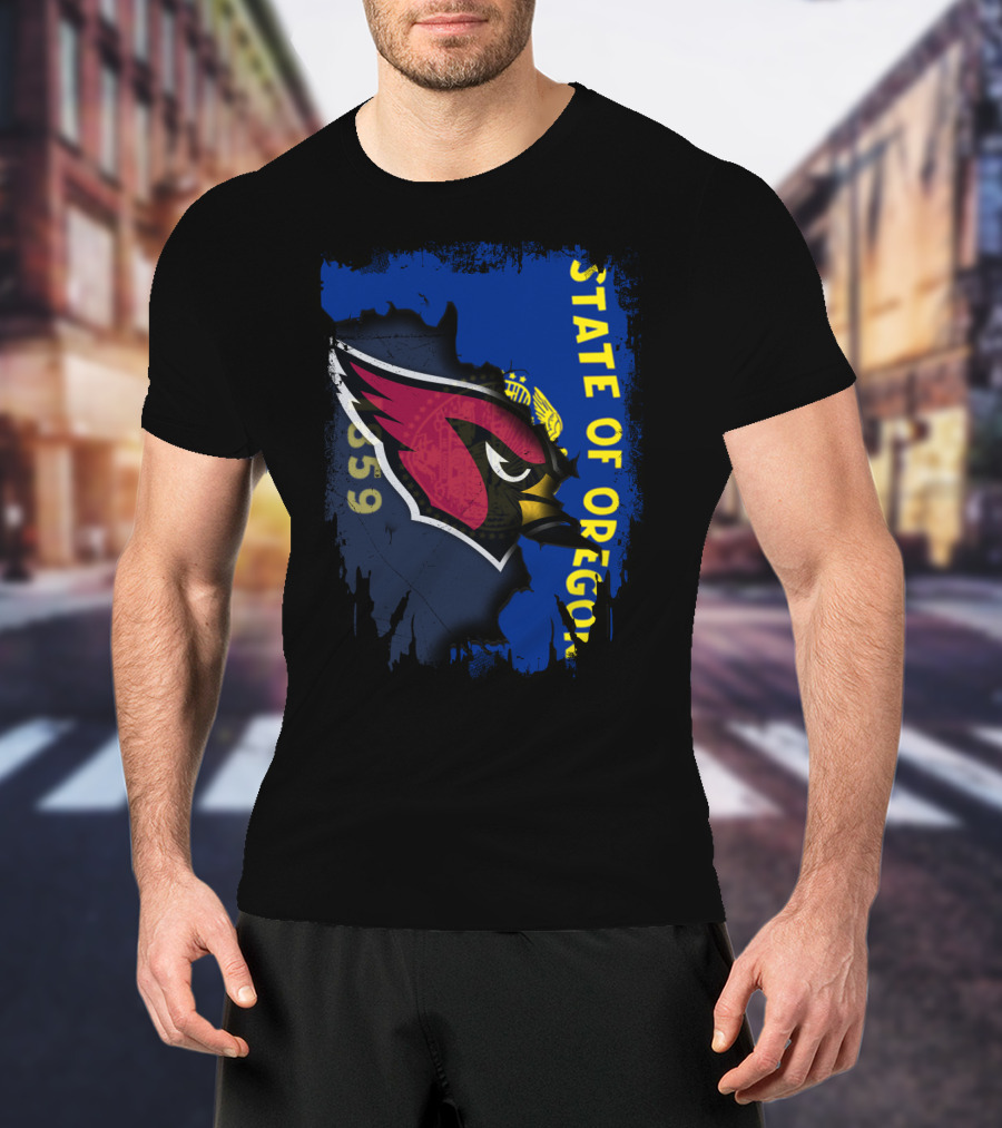 State Of Oregon Cardinals Logo Fusion T-Shirt